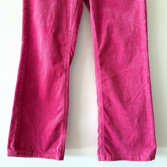 Anthropologie Pilcro The Yaya Pink Corduroy Mid-Rise Crop Flare Pants Womens 29 - Picture 3 of 14